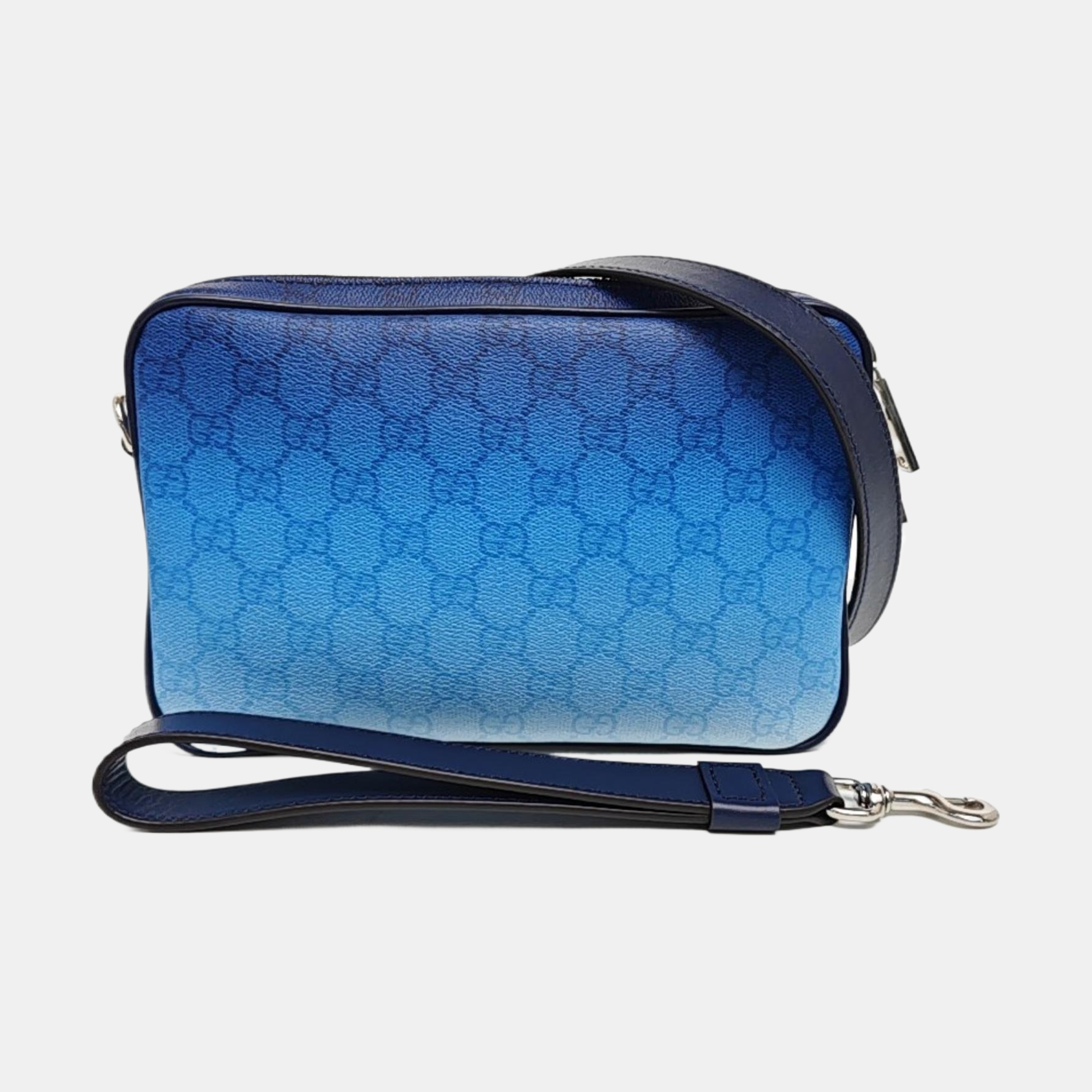 Monogram Coated Canvas Crossbody Bag Small Blue