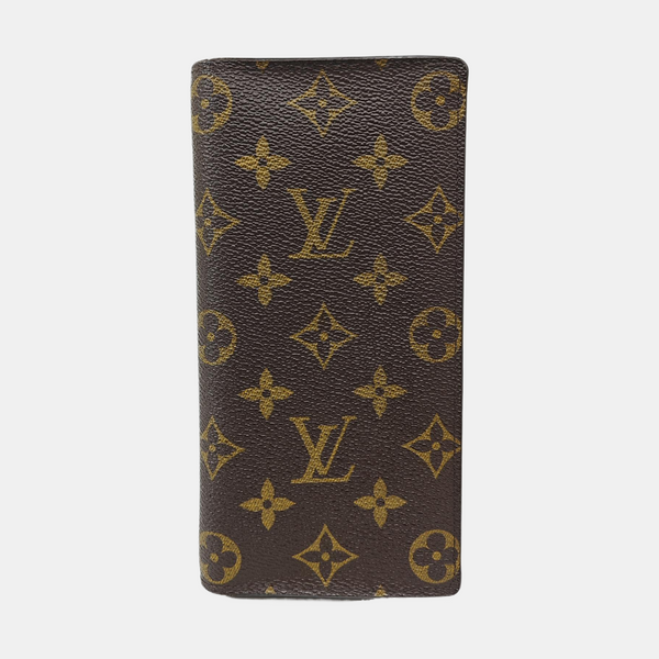 BRAZZA Monogram Coated Canvas Brown Wallet