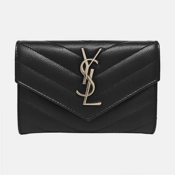 MATELASSE Calfskin Black Card Holder