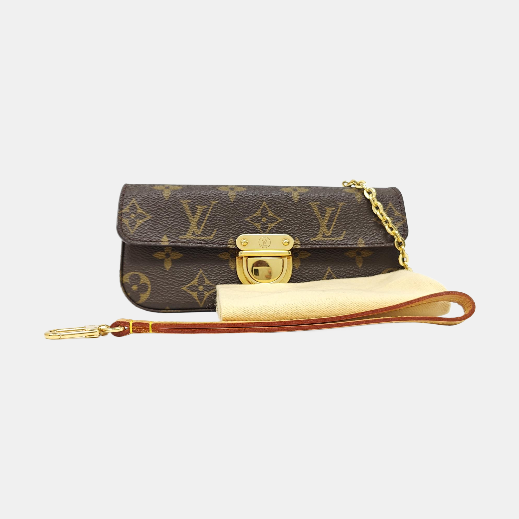 Monogram Coated Canvas Top Handle Bag Brown