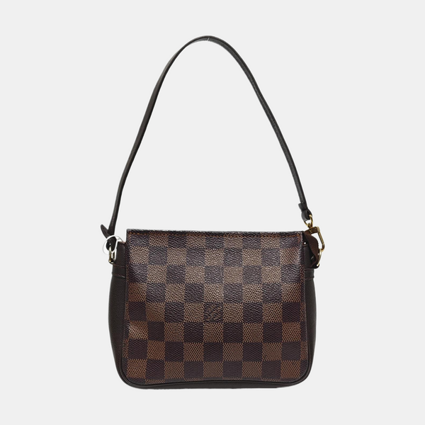 TROUSSE MAKE UP Damier Ebene Coated Canvas Brown
