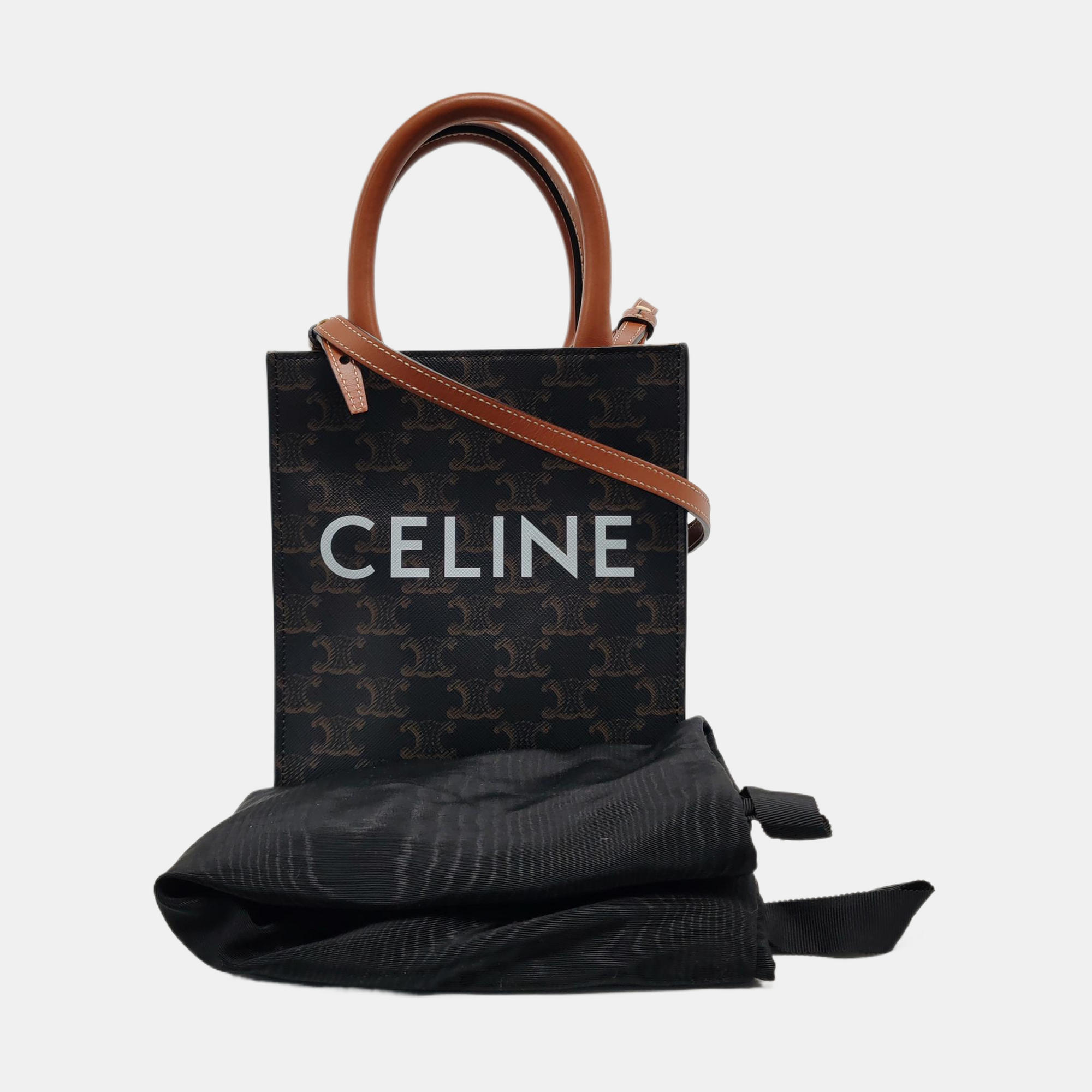 CABAS CELINE Mini Coated Canvas Brown