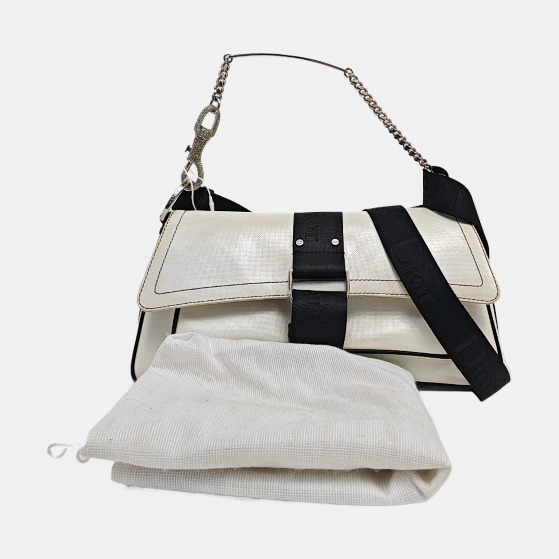 Calfskin Shoulder Bag White