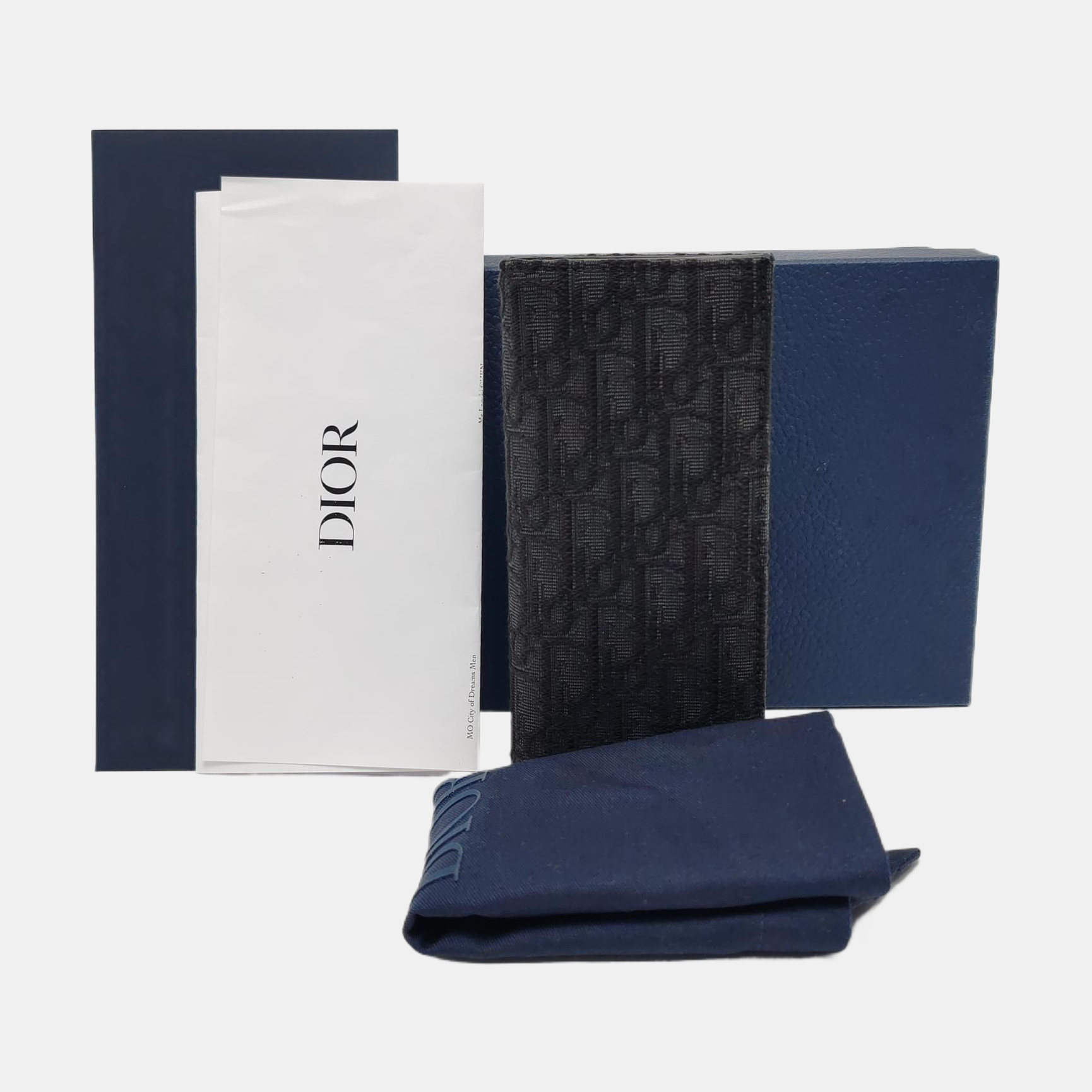 Oblique Canvas Wallet Black
