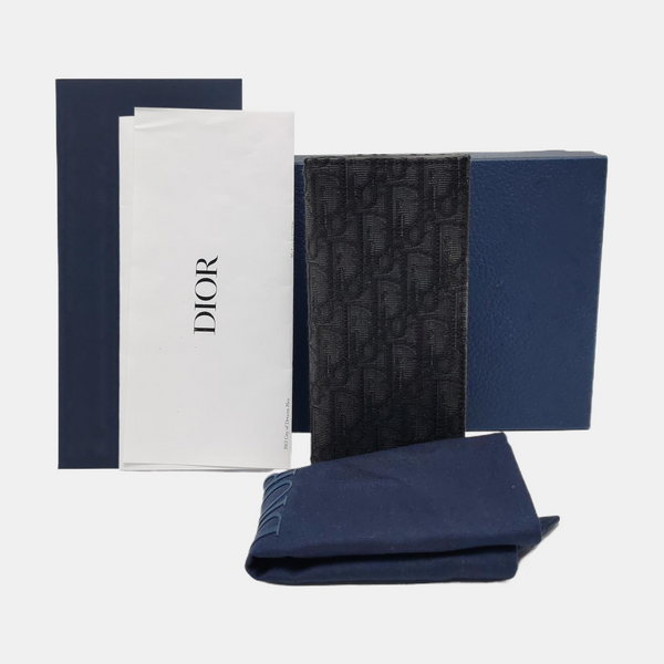 Oblique Canvas Wallet Black