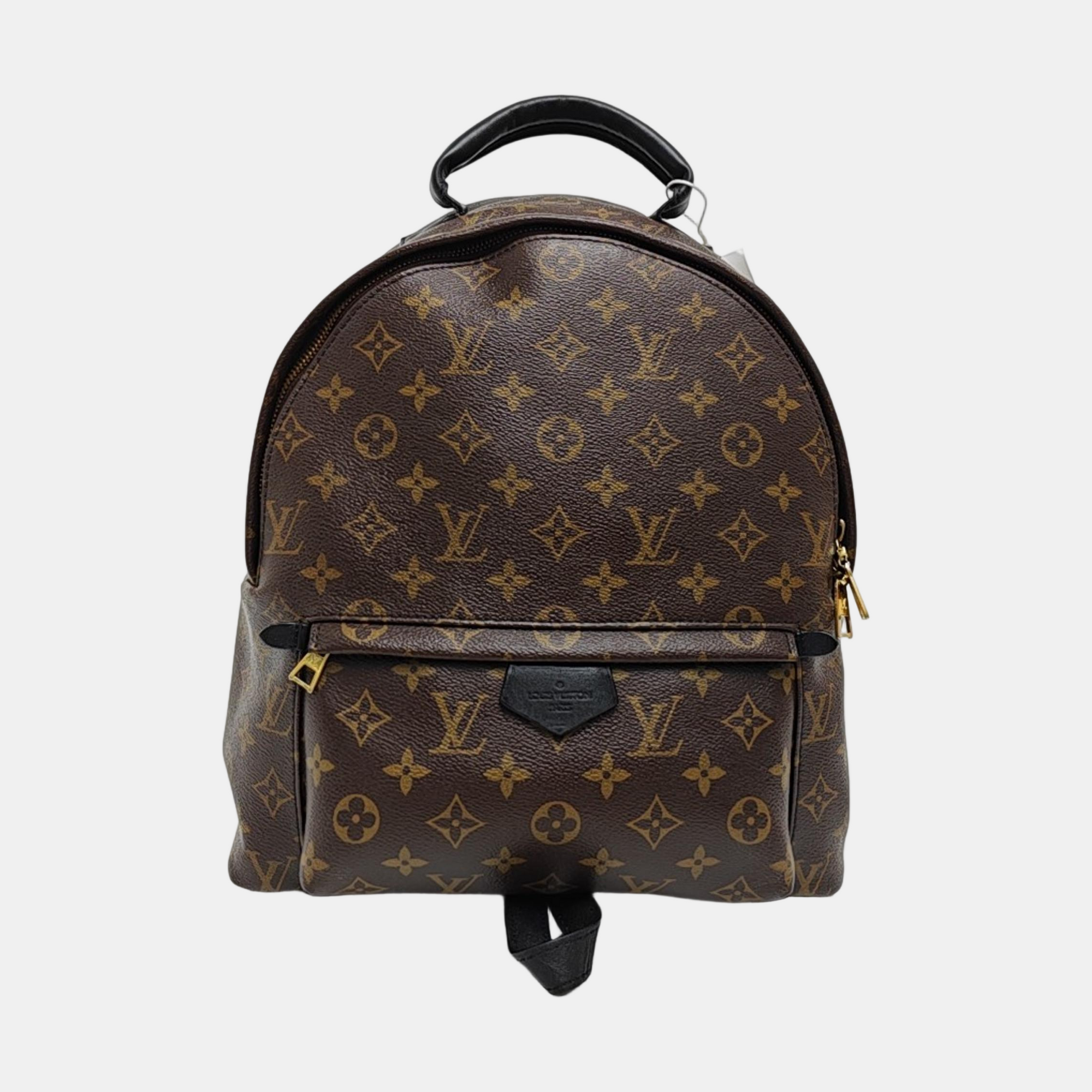 Monogram Coated Canvas Backpack Brown