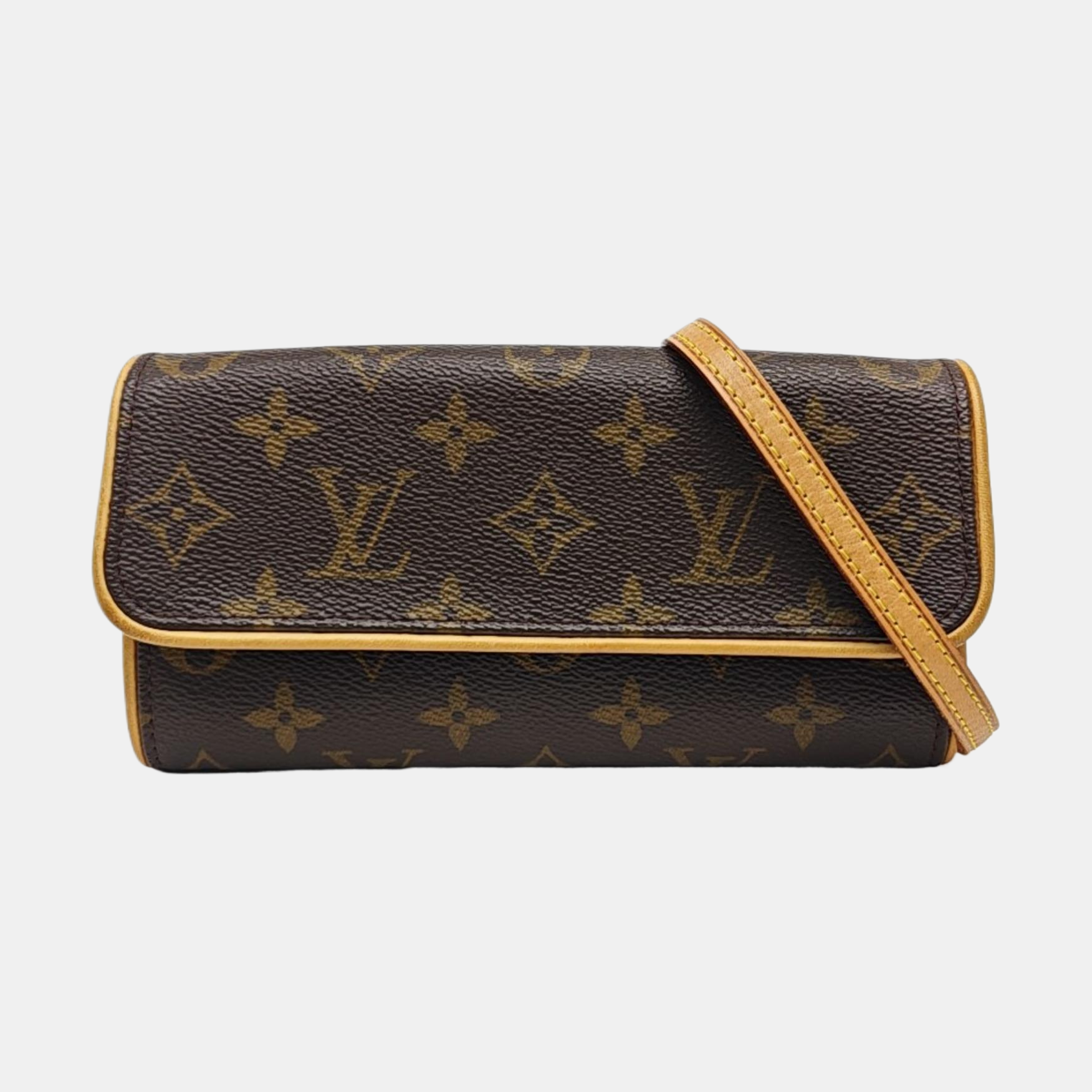 TWIN PM Monogram Coated Canvas Brown
