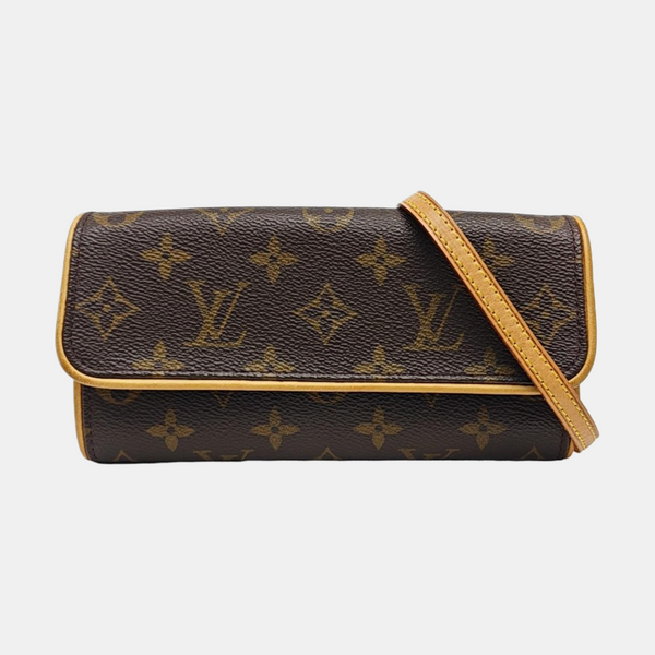 TWIN PM Monogram Coated Canvas Brown