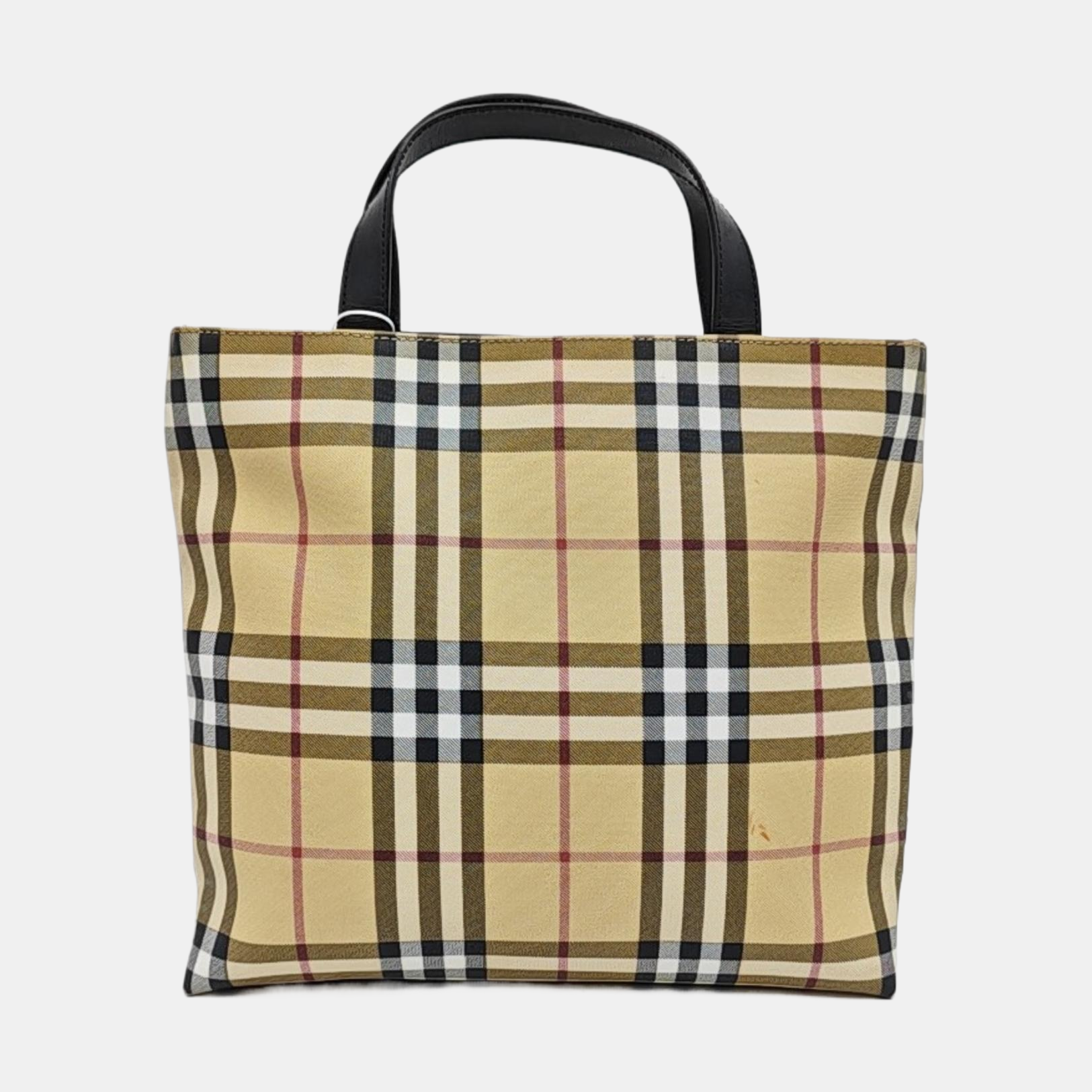 Coated Canvas Tote Bag Beige