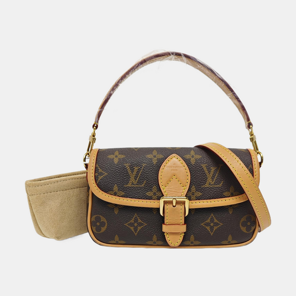 DIANE Nano Monogram Coated Canvas Brown