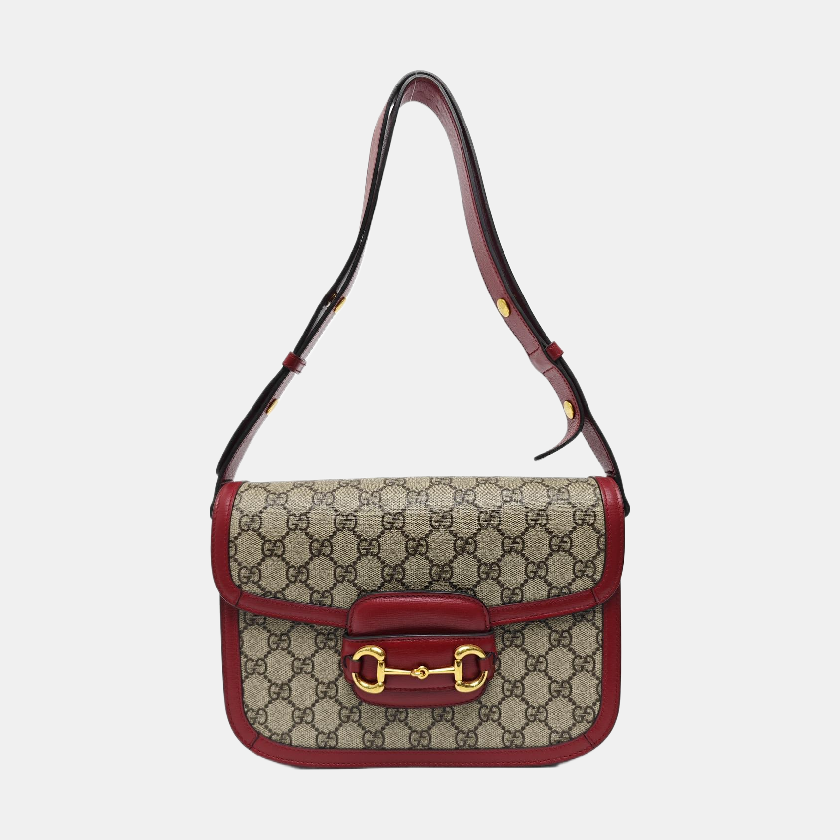 Horsebit 1955 Small Monogram Coated Canvas Beige