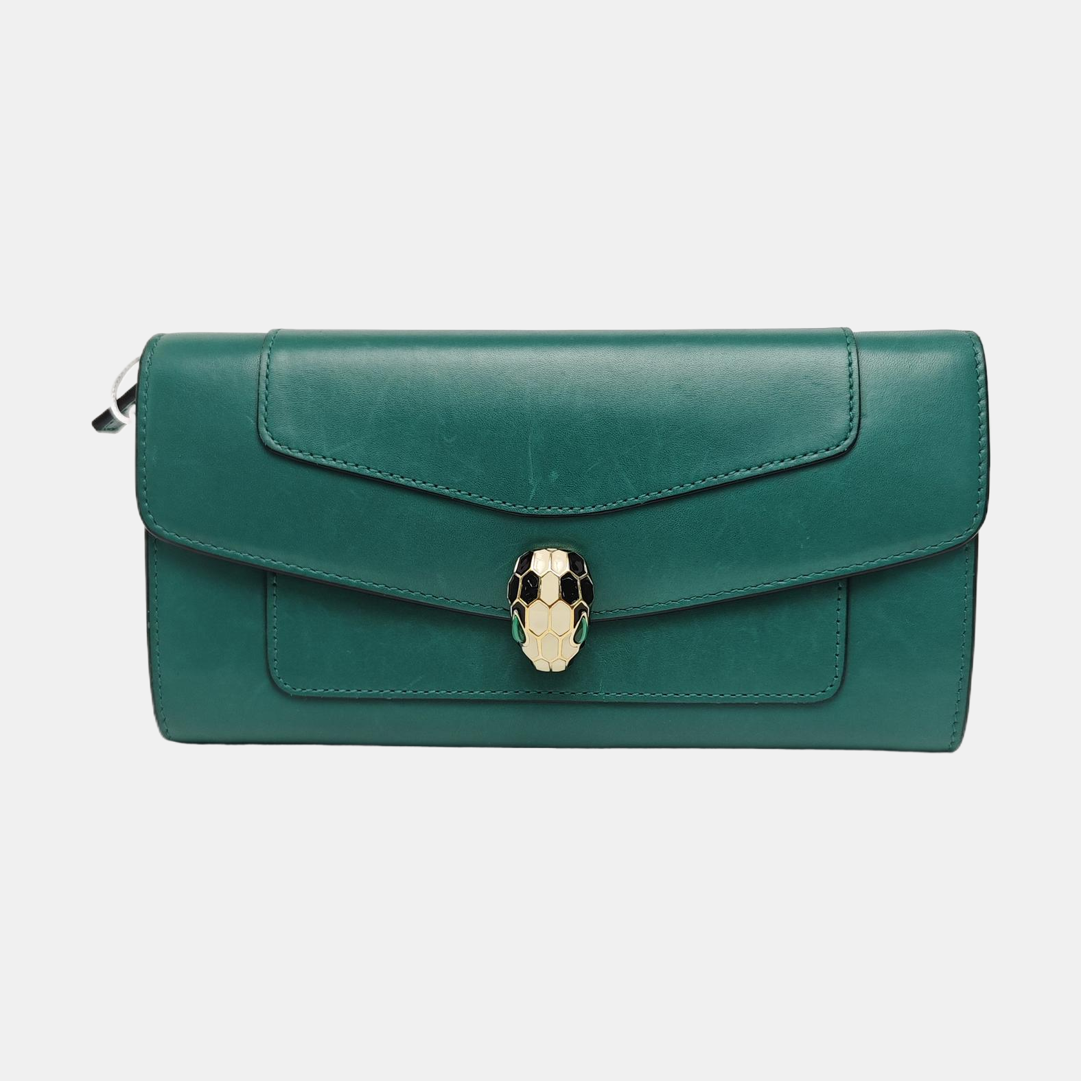 SERPENTI FOREVER Calfskin Green Wallet