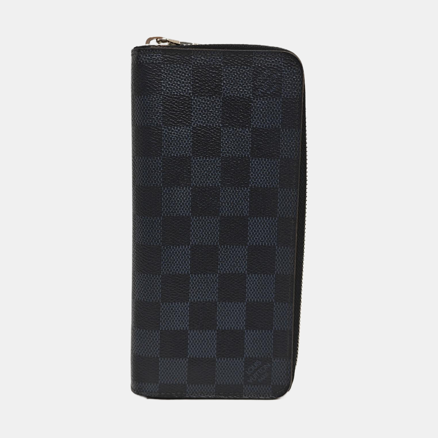 ZIPPY Damier Coated Canvas Blue Wallet