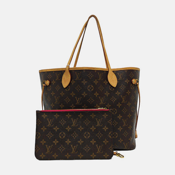 NEVERFULL MM Monogram Coated Canvas Brown