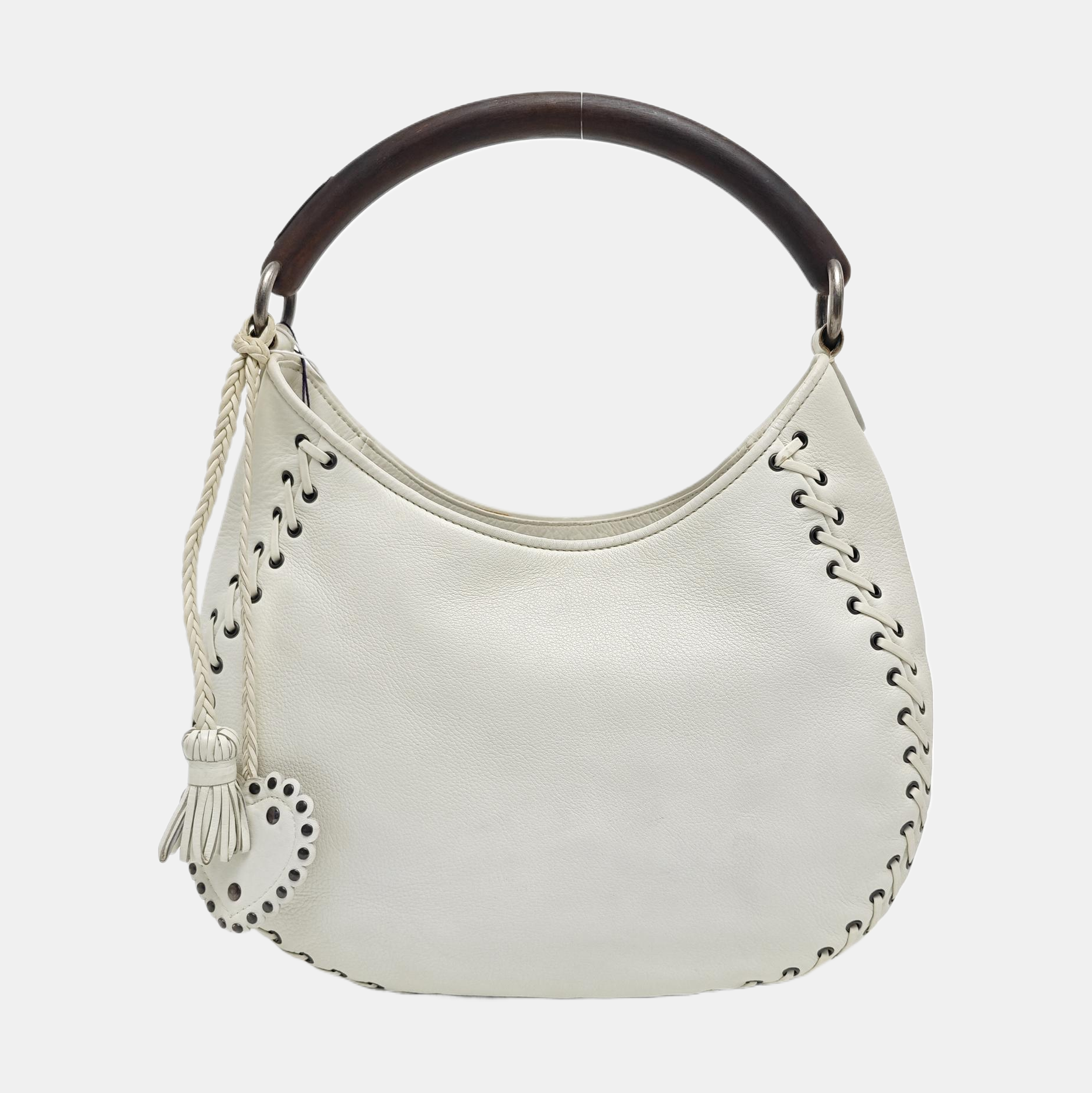 Calfskin Top Handle Bag White