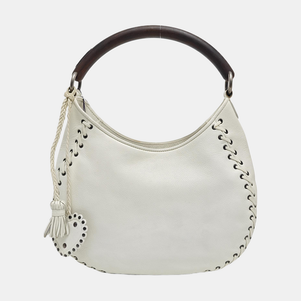 Calfskin Top Handle Bag White