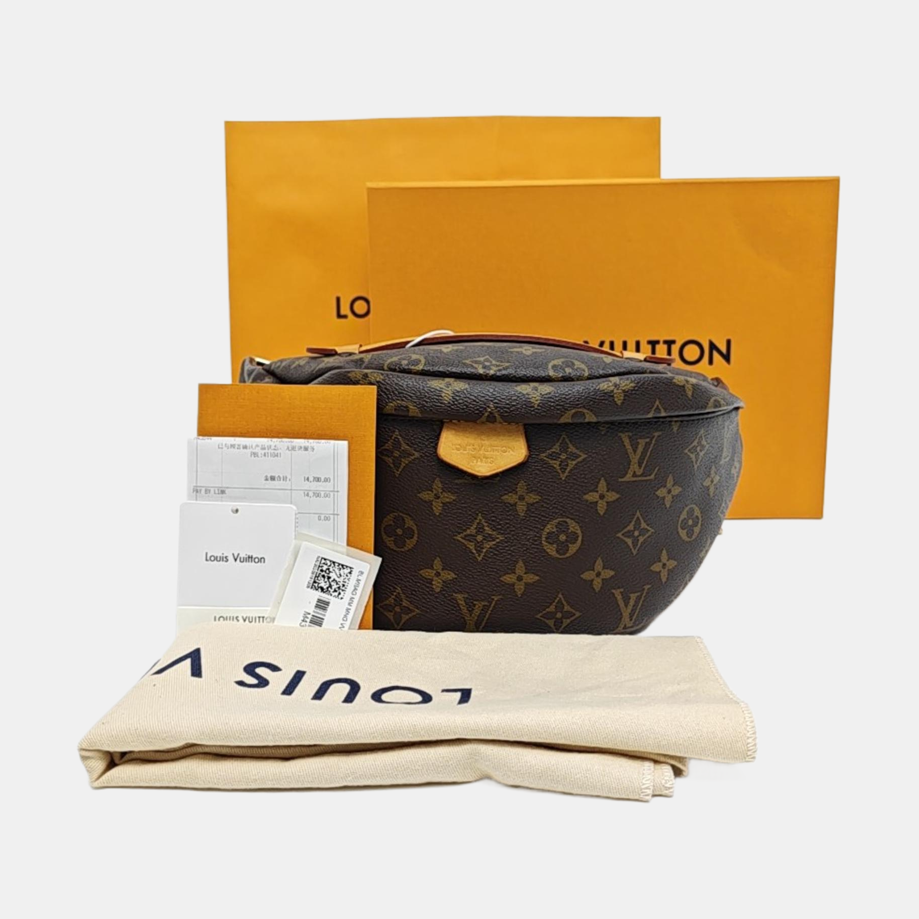 BUMBAG Monogram Coated Canvas Brown