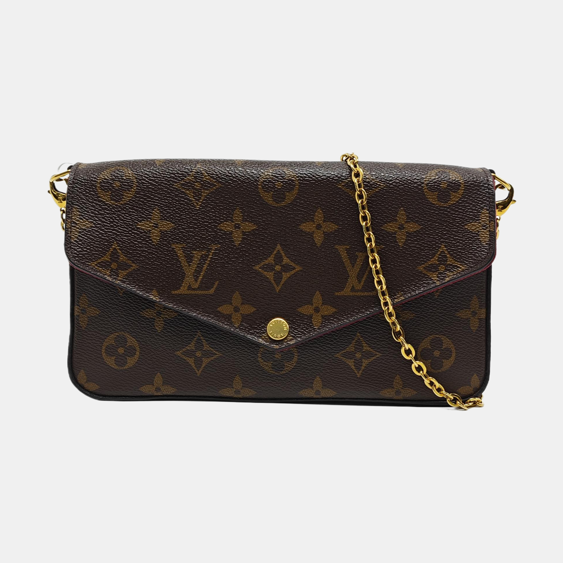 FÉLICIE Monogram Lona Revestida Marrón