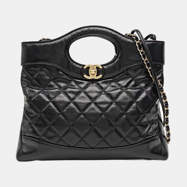 CHANEL 31 Mini Quilted Calfskin Black