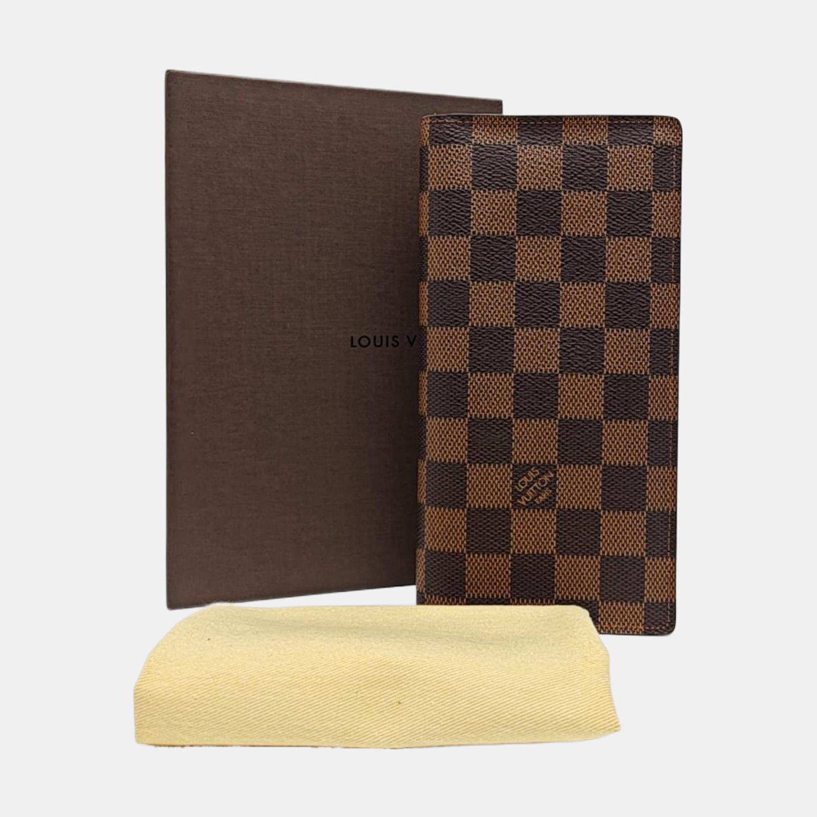 Damier Ebene Coated Canvas Wallet Brown