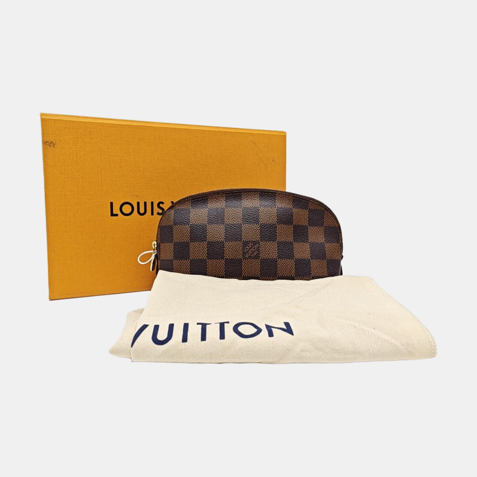 COSMETIC PM Damier Ebene Coated Canvas Brown