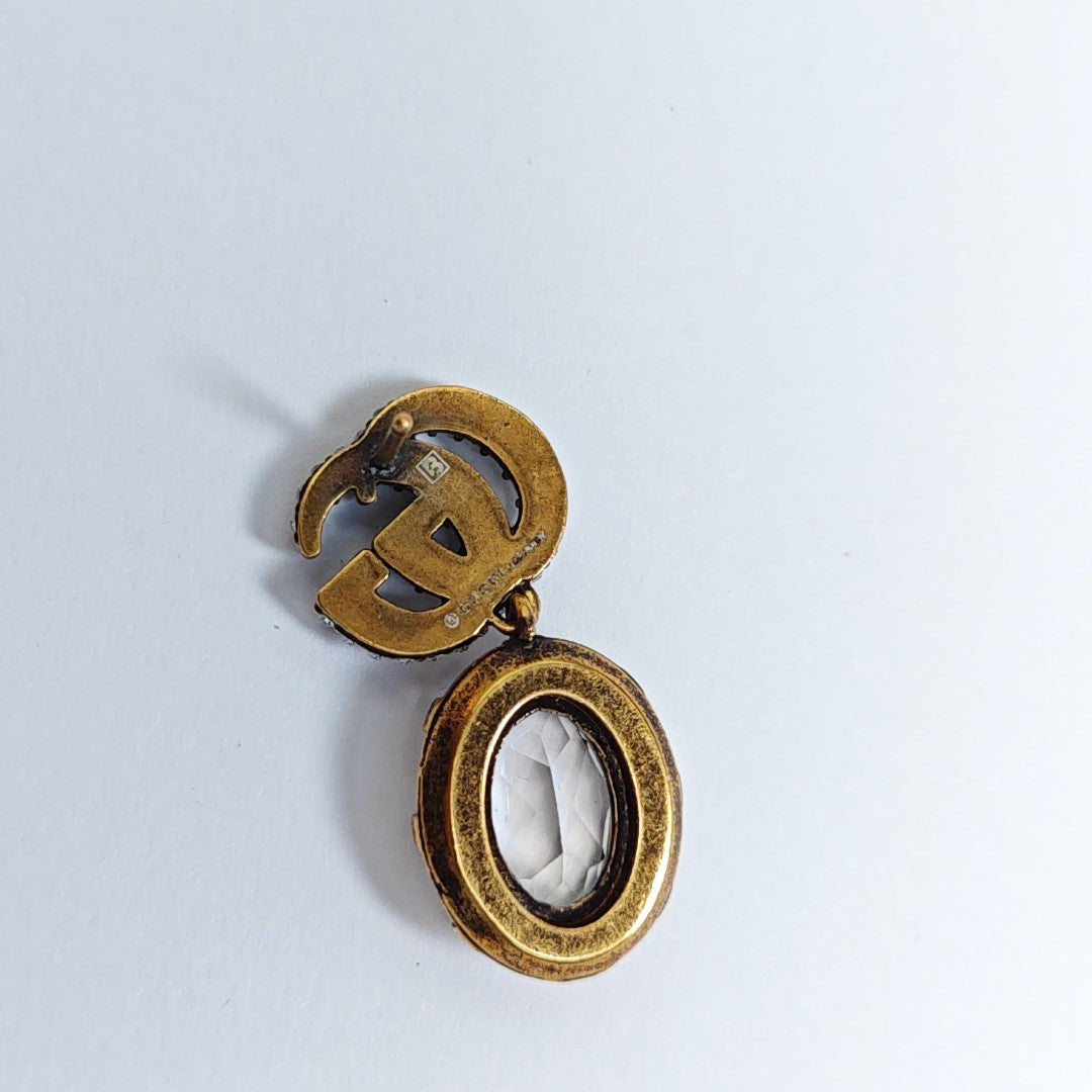 GG Running Metal Gold Earrings