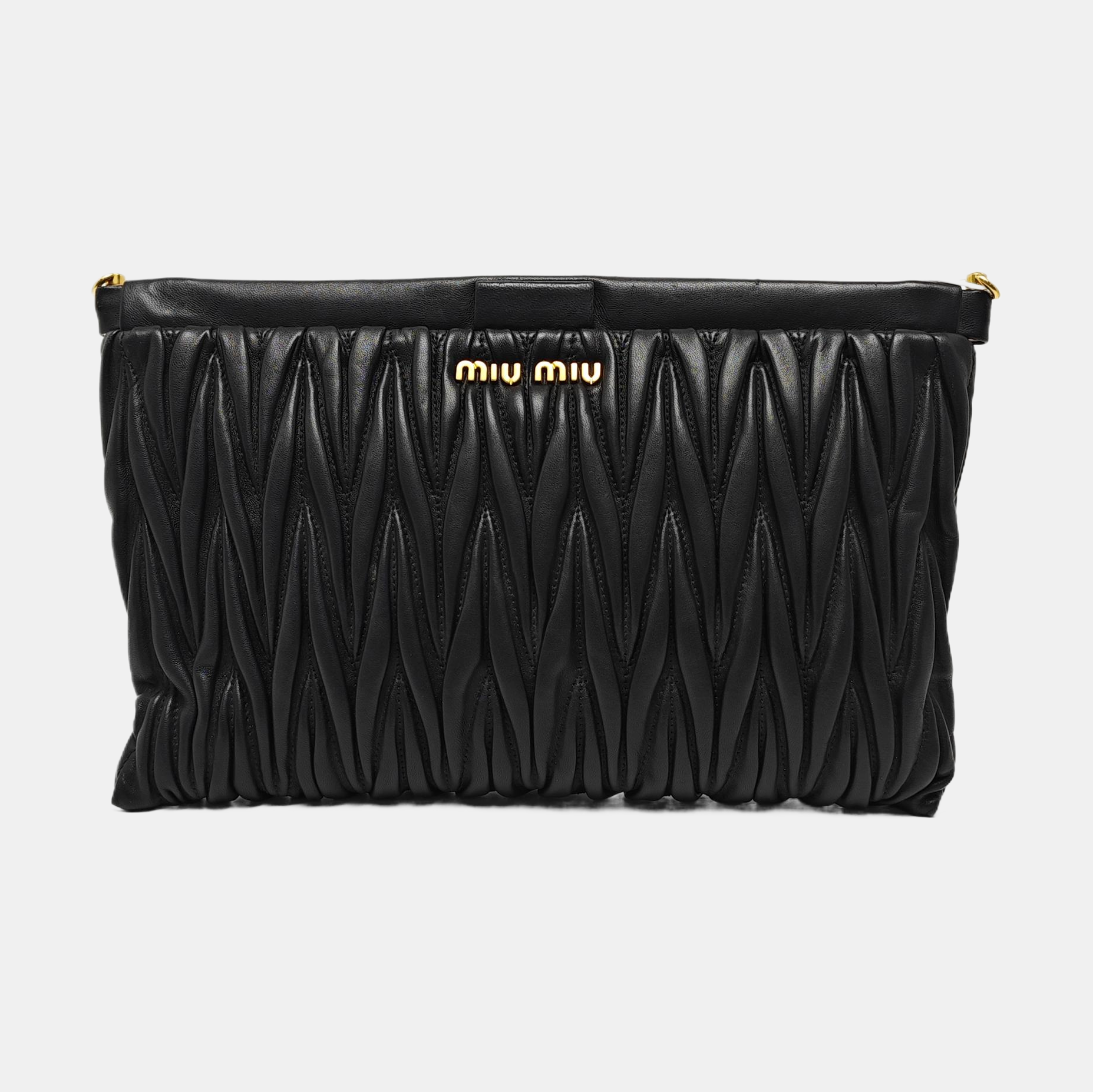 Quilted Lambskin Clutch Black