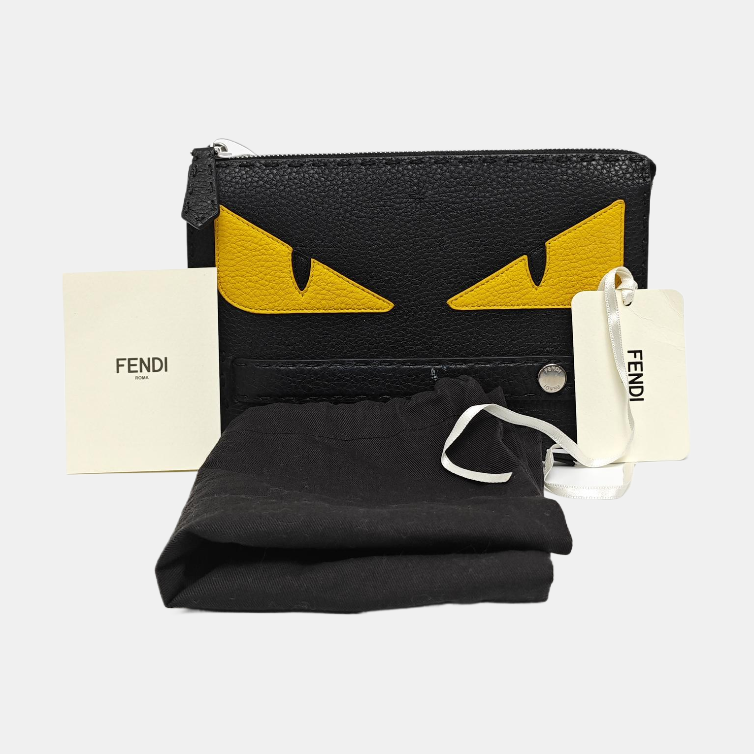 Authenticated pre-owned  Monster Calfskin Black - Clutch at Looply