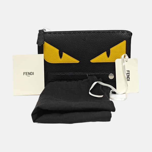 Authenticated pre-owned  Monster Calfskin Black - Clutch at Looply