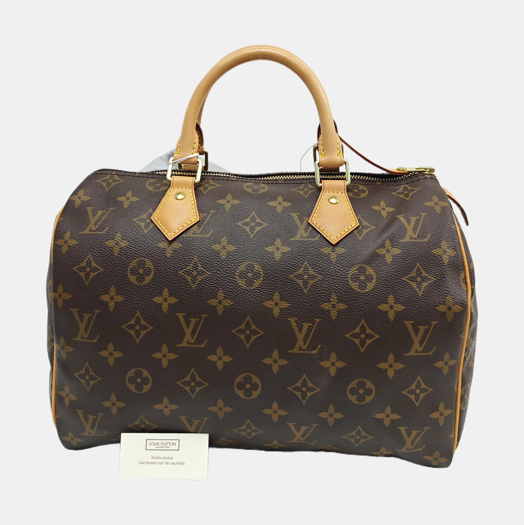 SPEEDY 30 Monogram Coated Canvas Brown