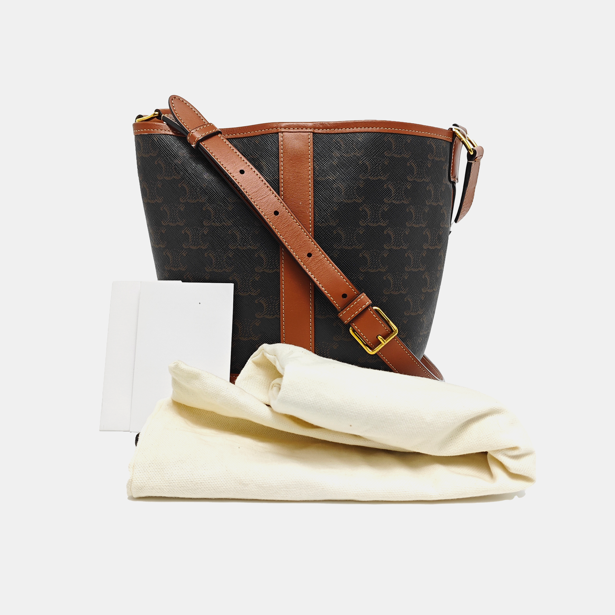 TRIOMPHE CANVAS Small Coated Canvas Brown