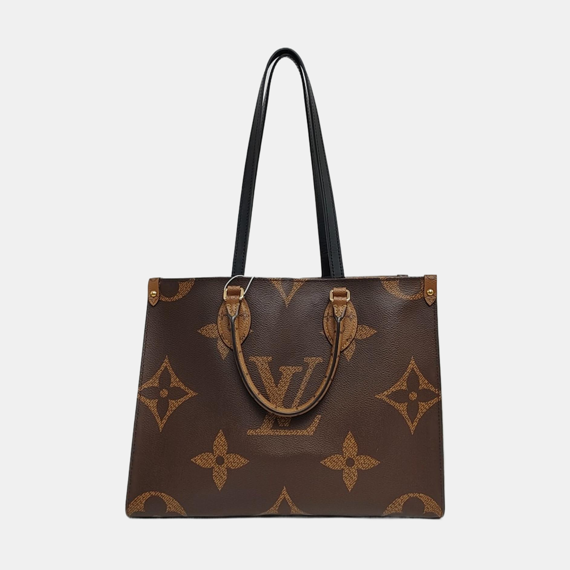 Authenticated pre-owned  ONTHEGO MM Monogram Coated Canvas Brown - Tote Bag at Looply