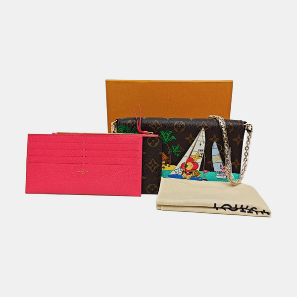 FÉLICIE Monogram Coated Canvas Brown