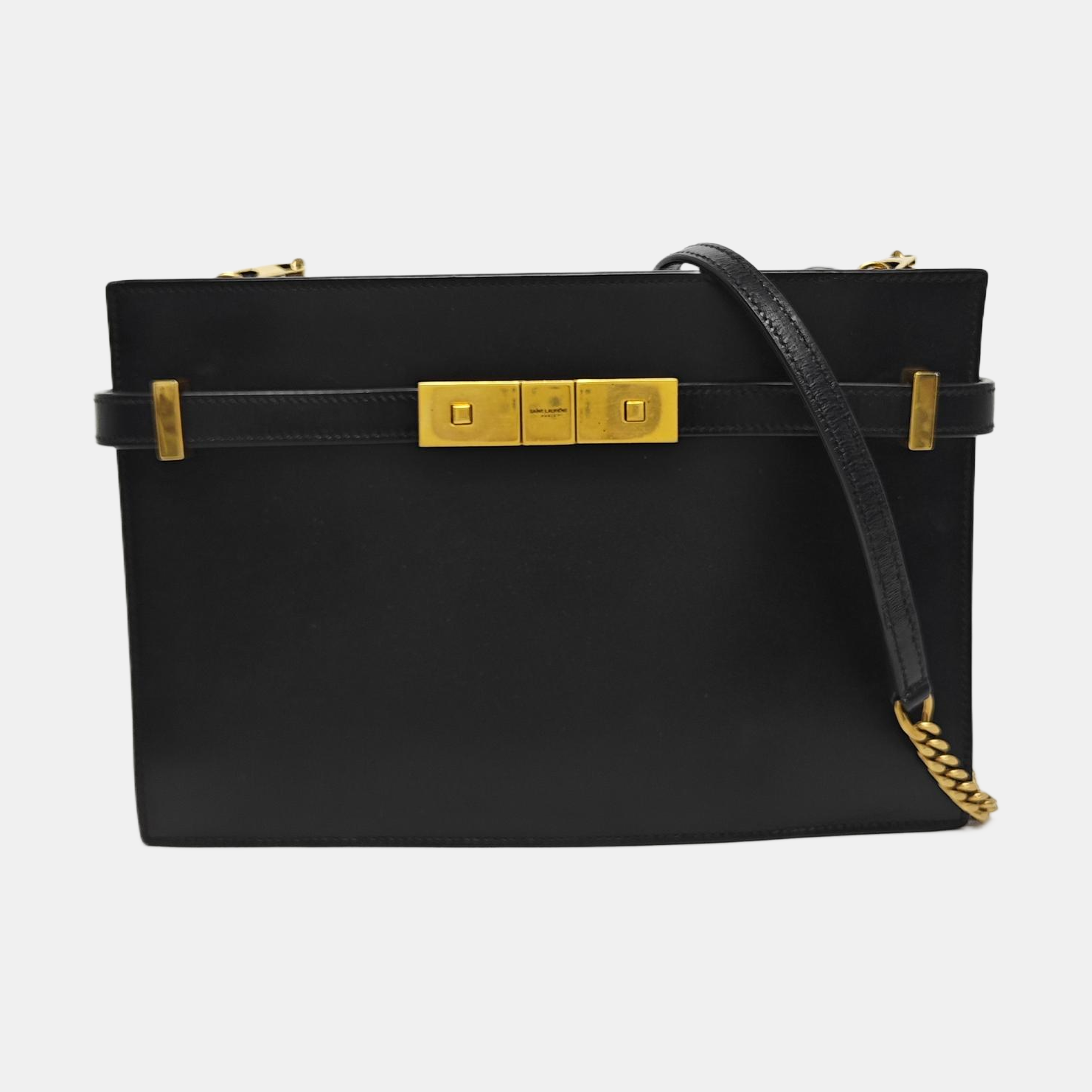 Authenticated pre-owned  MANHATTAN Small Calfskin Black - Shoulder Bag at Looply