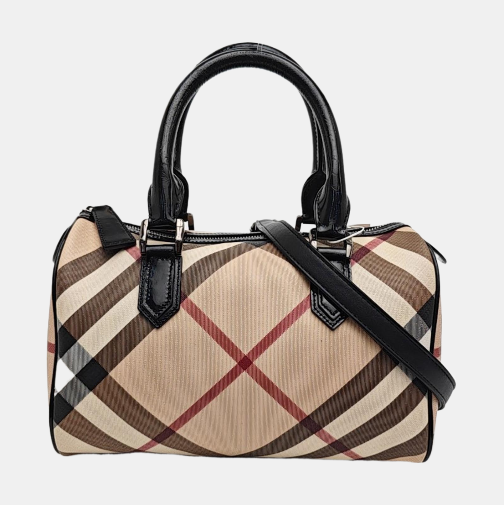 Coated Canvas Shoulder Bag Beige