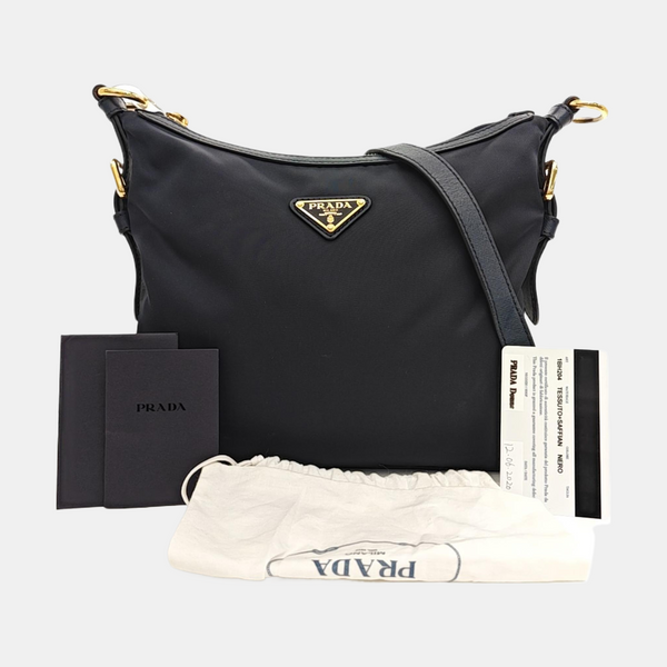 Nylon Shoulder Bag Blue