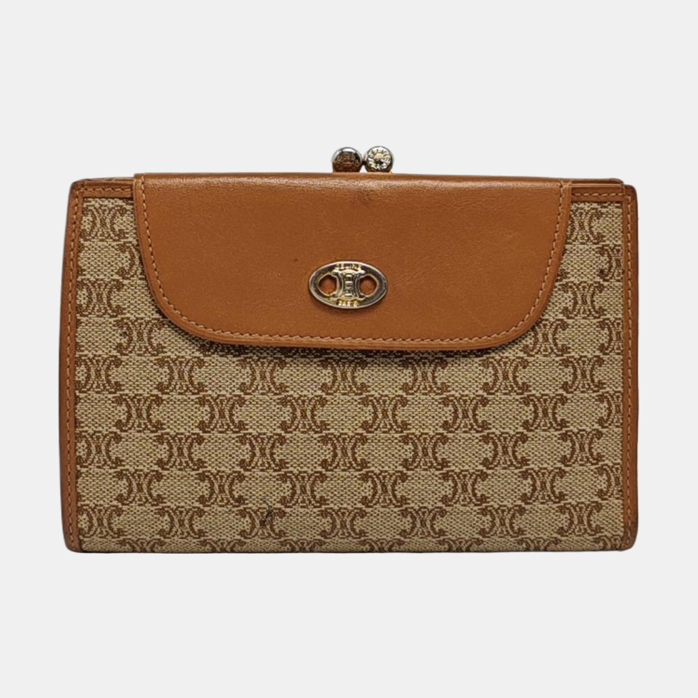 Coated Canvas Wallet Brown