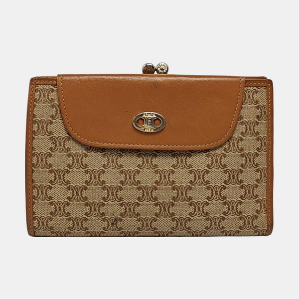 Coated Canvas Wallet Brown