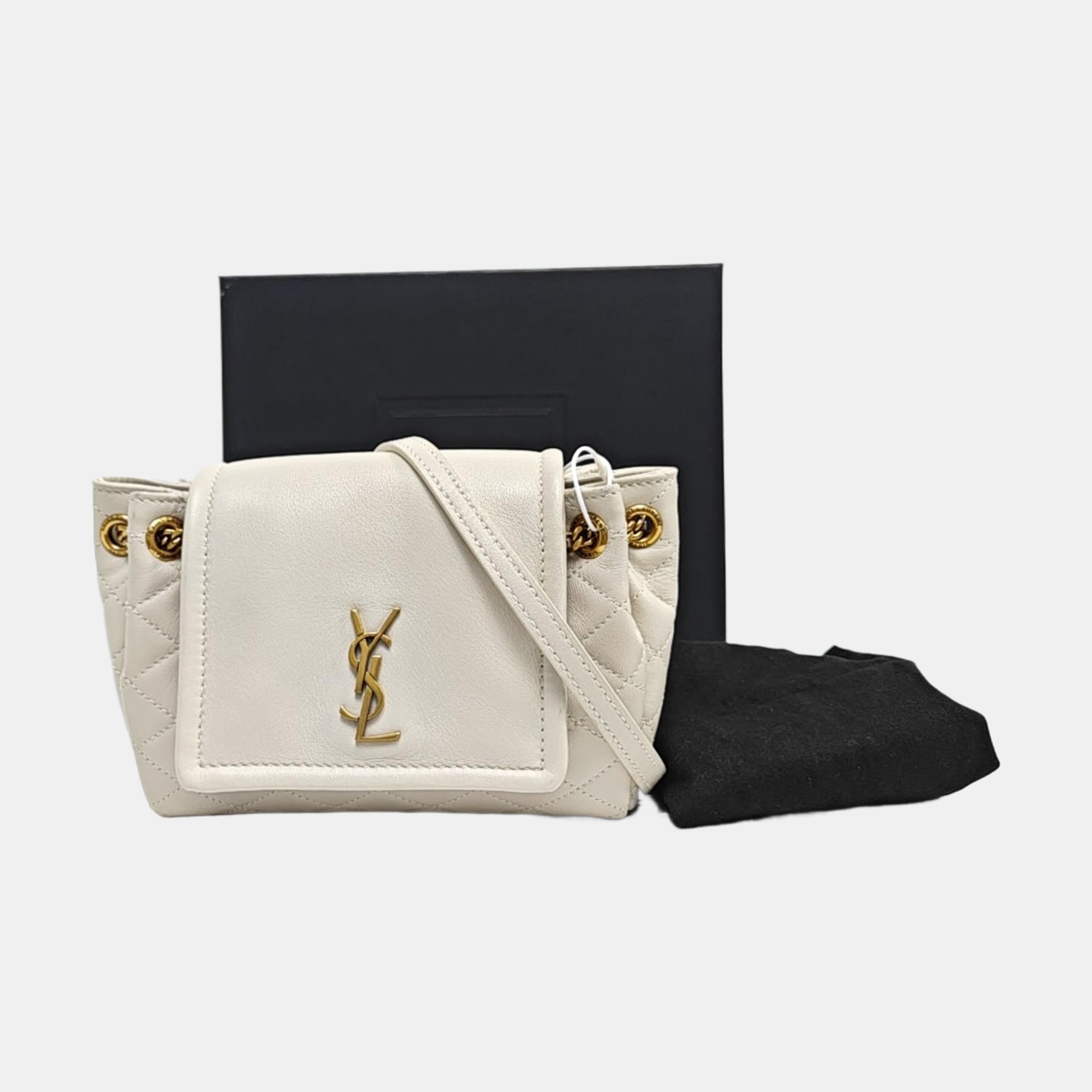 NOLITA Mini Quilted Lambskin White