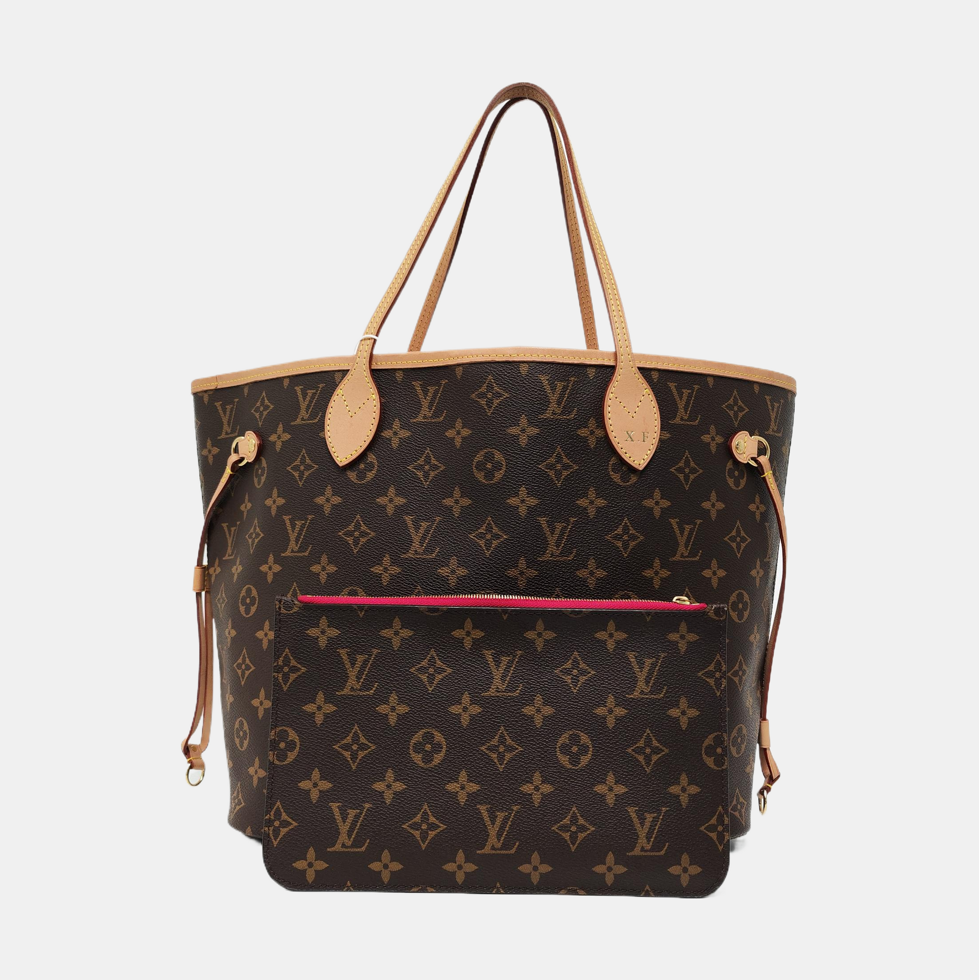 NEVERFULL MM Monogram Coated Canvas Brown