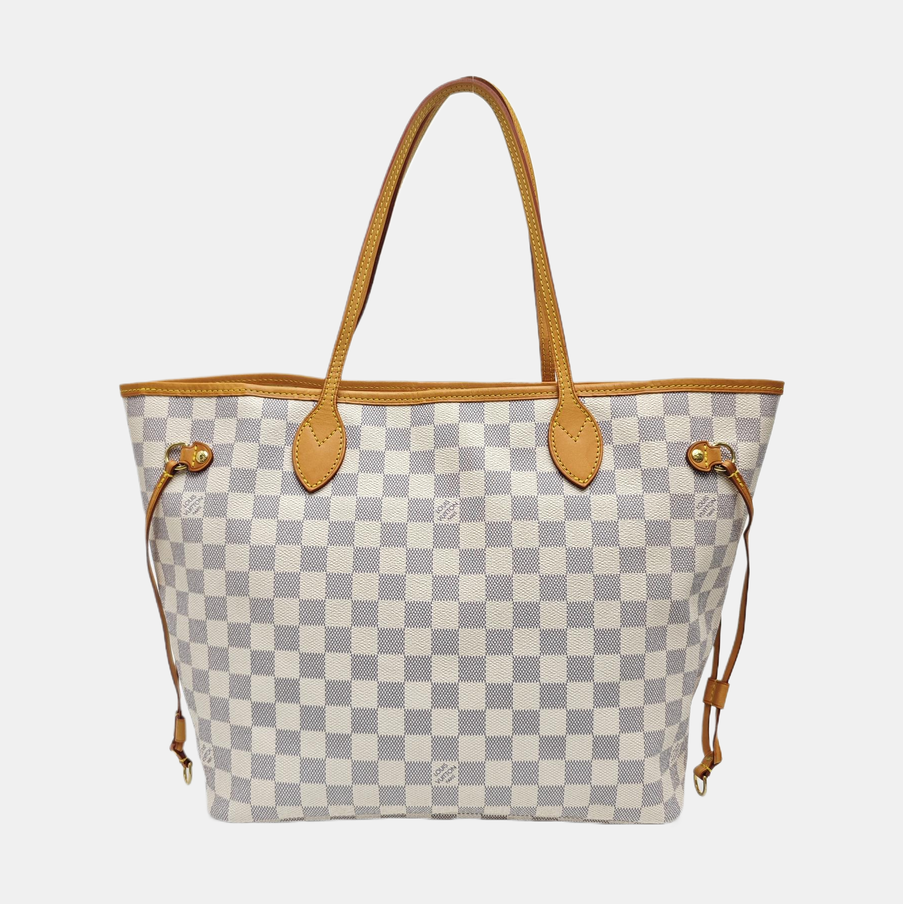NEVERFULL MM Damier Azur Coated Canvas Beige