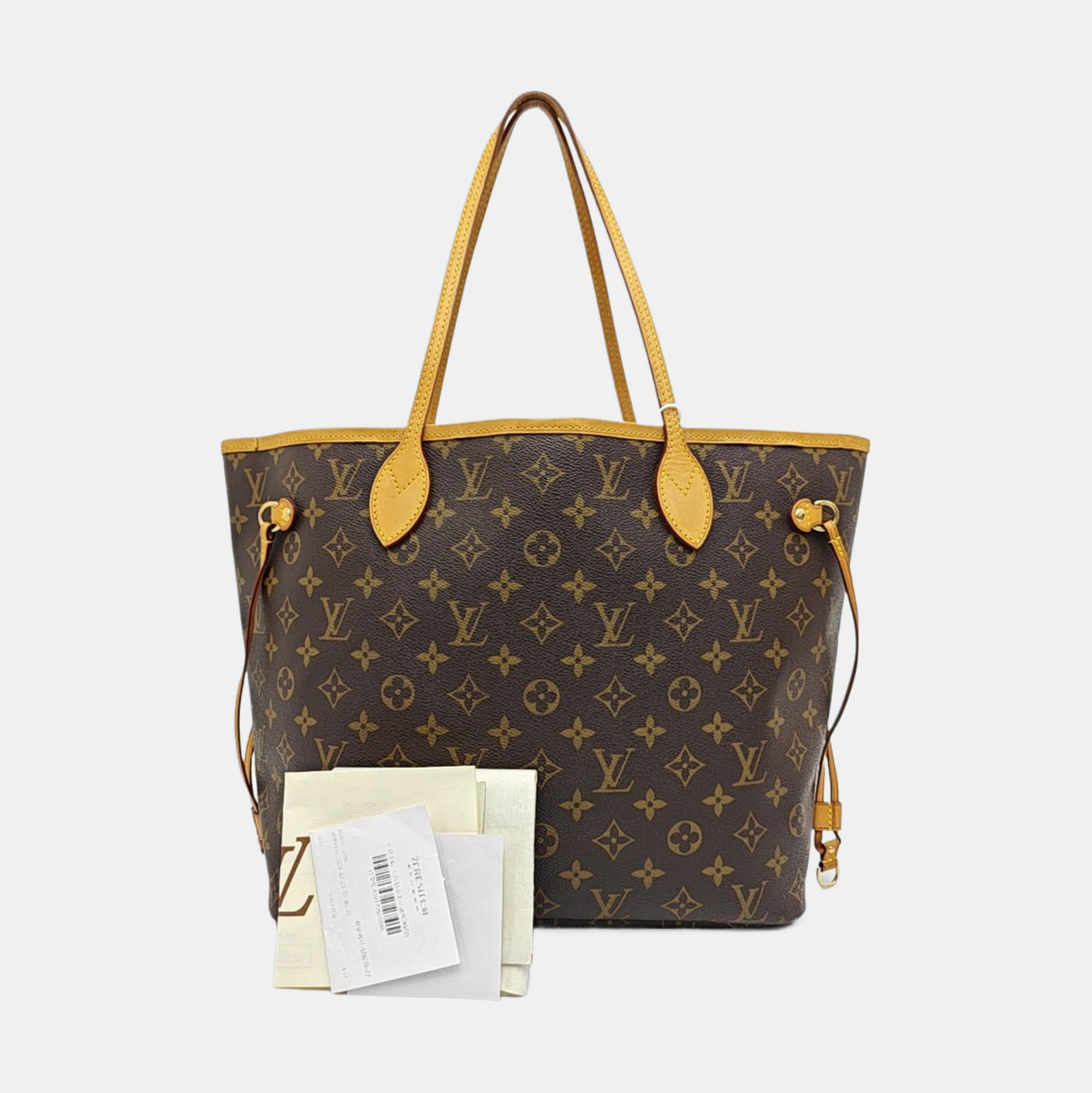 NEVERFULL MM Monogram Coated Canvas Brown