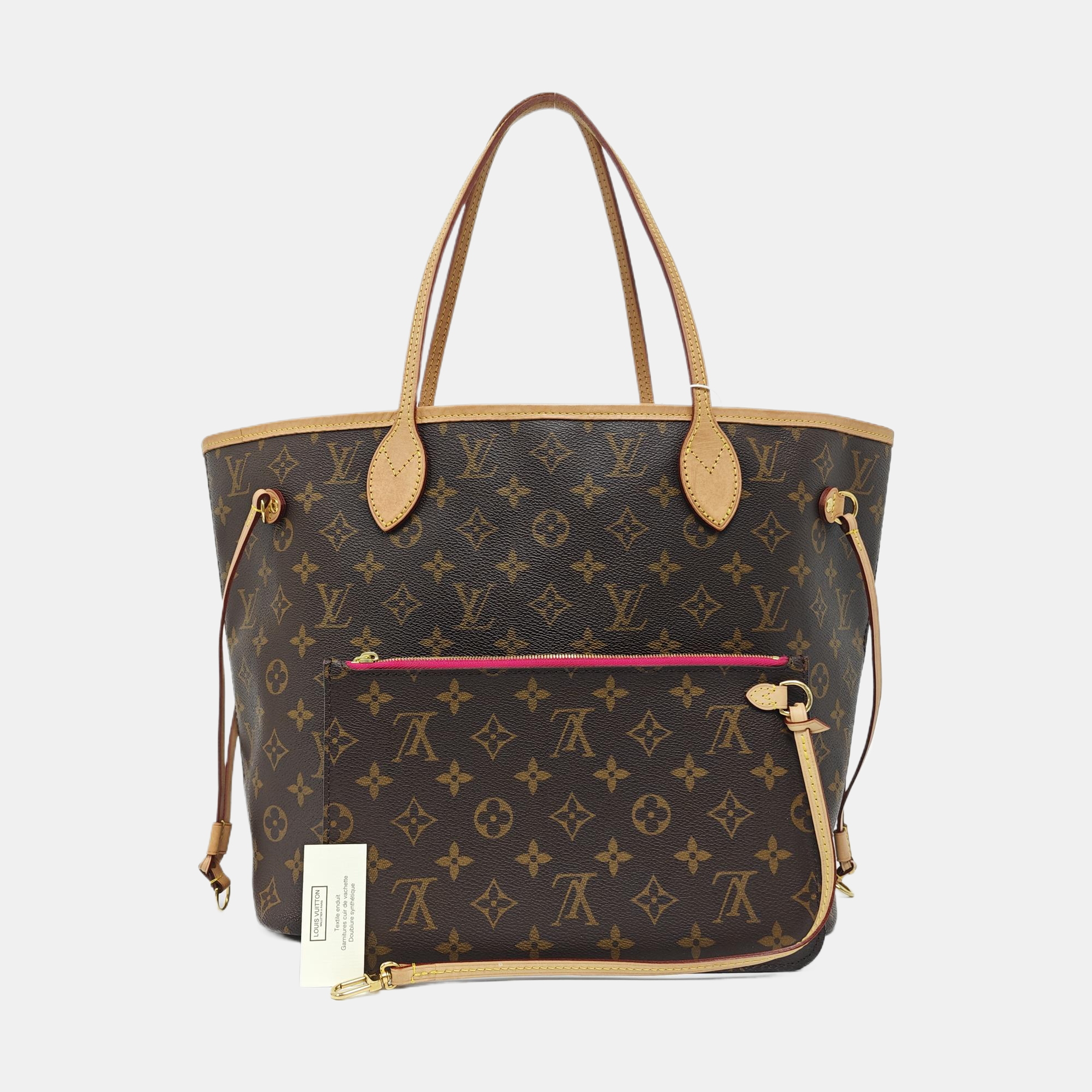 NEVERFULL MM Monogram Coated Canvas Brown