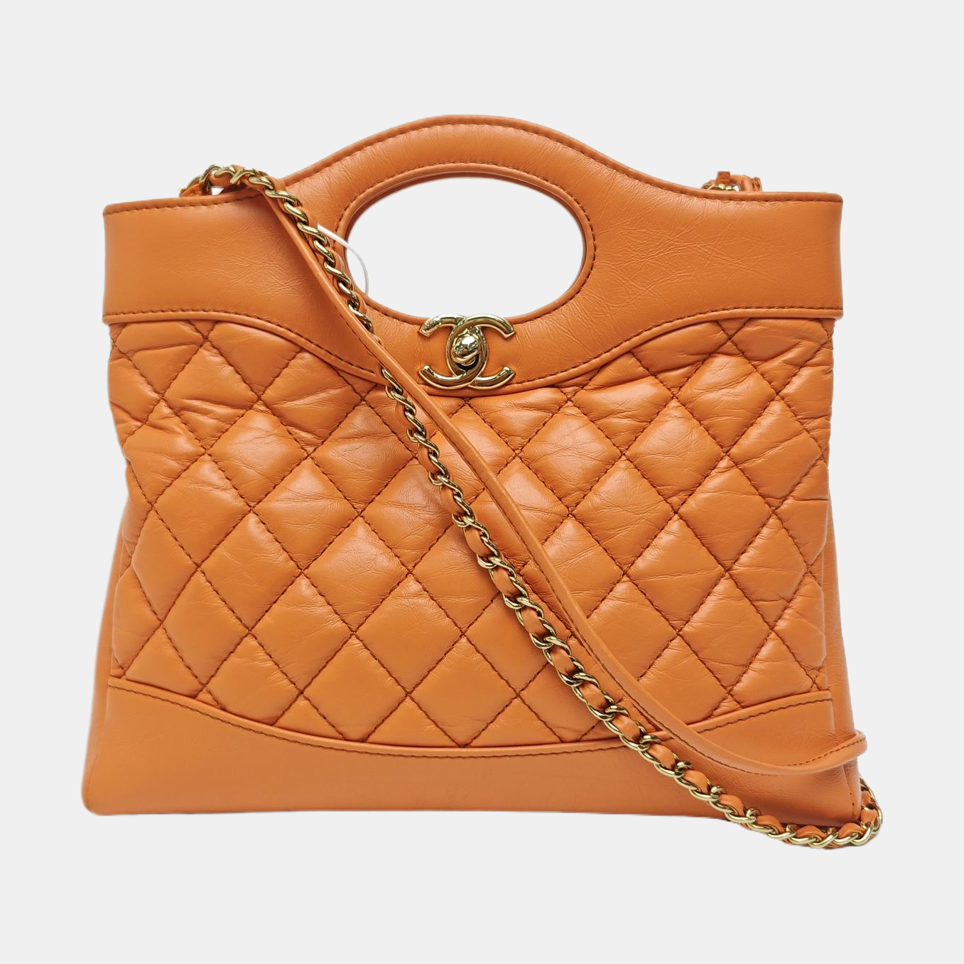 CHANEL 31 Mini Quilted Calfskin Orange