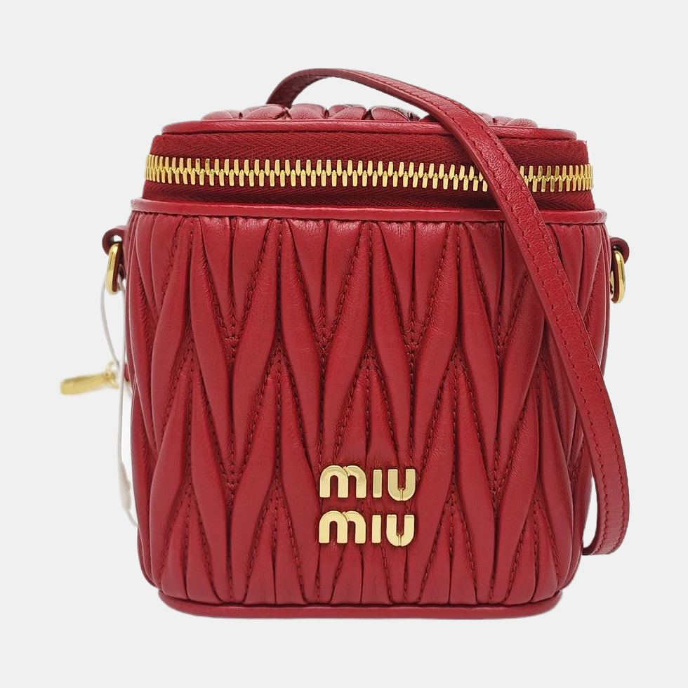 Matelassé Mini Quilted Lambskin Red