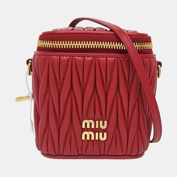 Matelassé Mini Quilted Lambskin Red