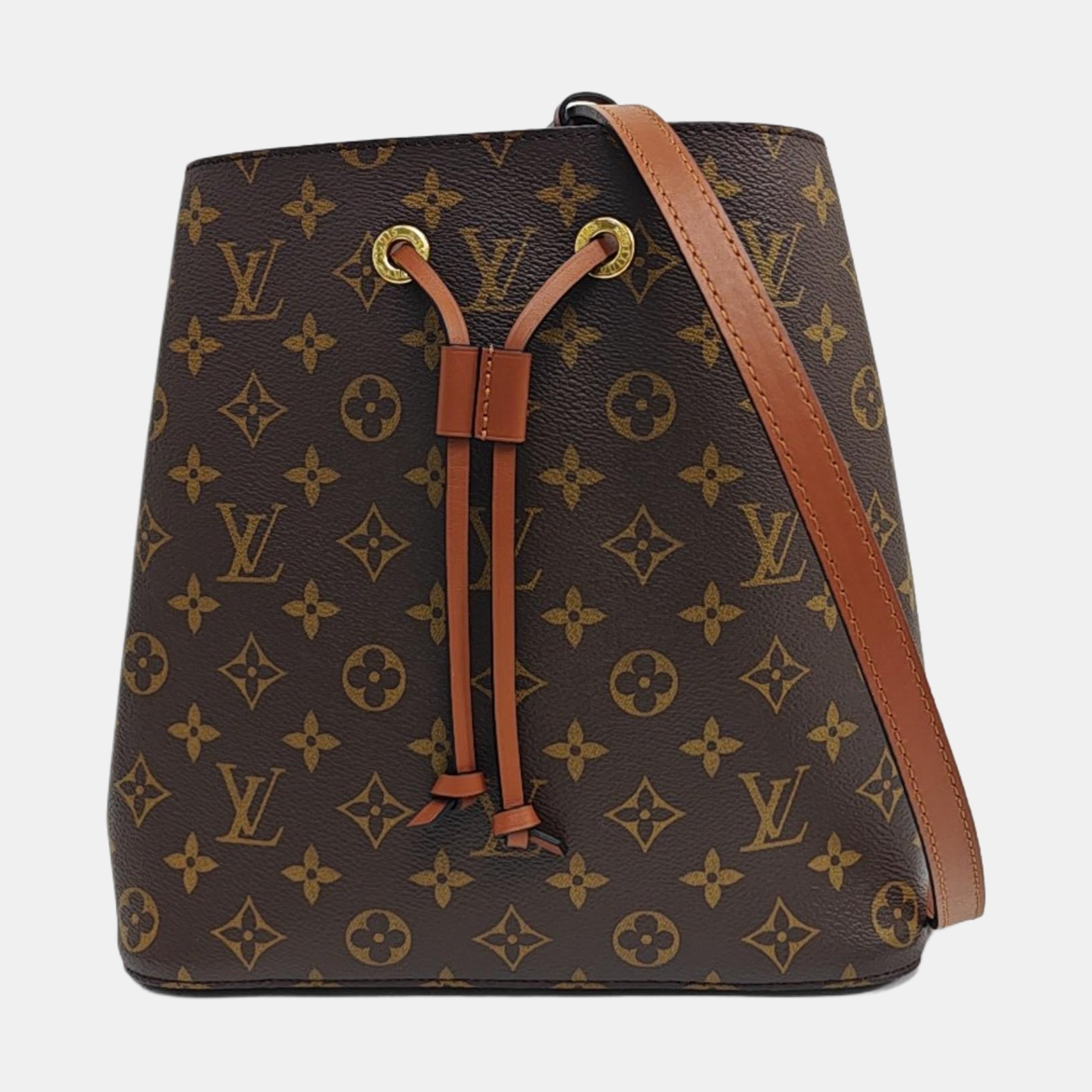 NÉONOÉ MM Monogram Coated Canvas Brown