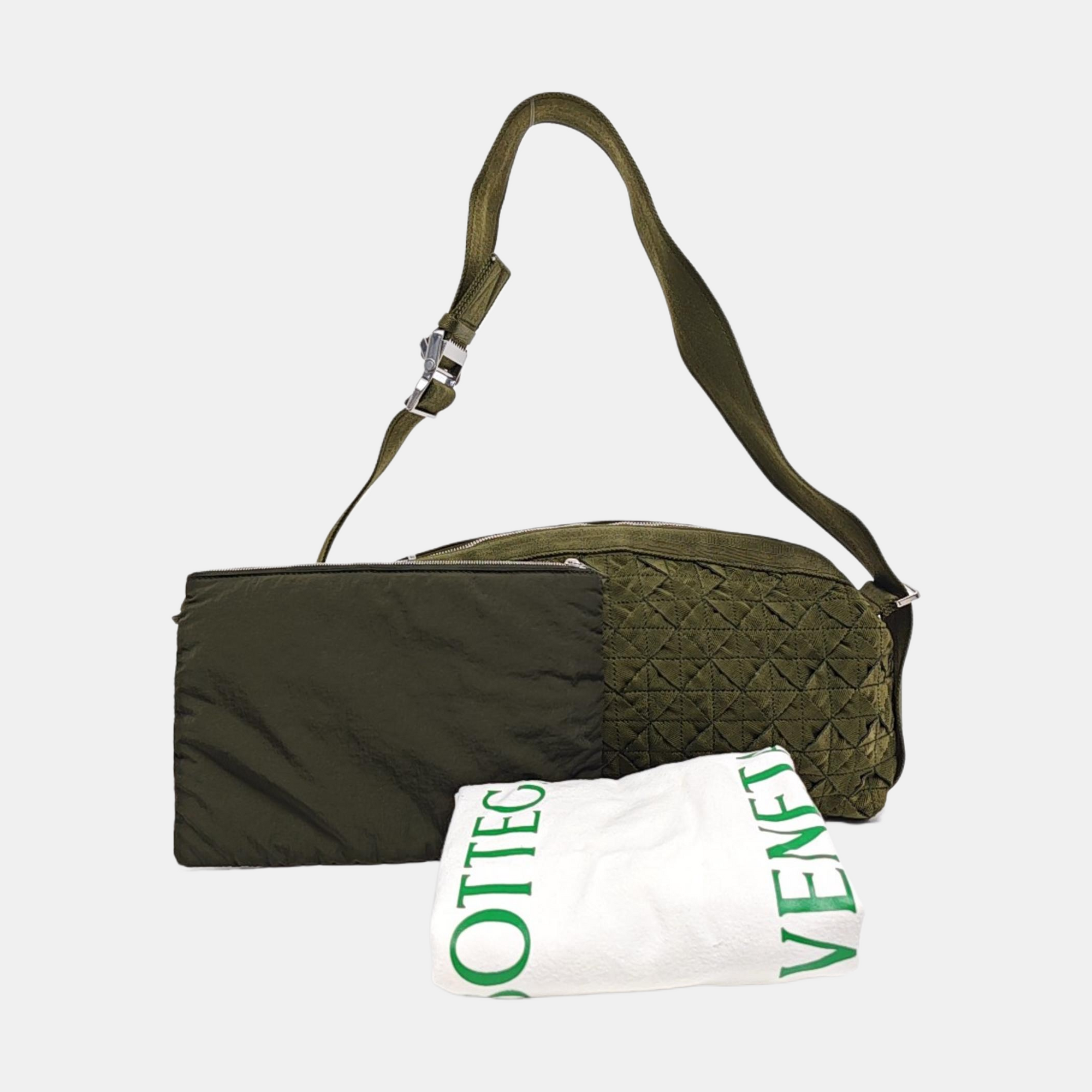 Fabric Shoulder Bag Green