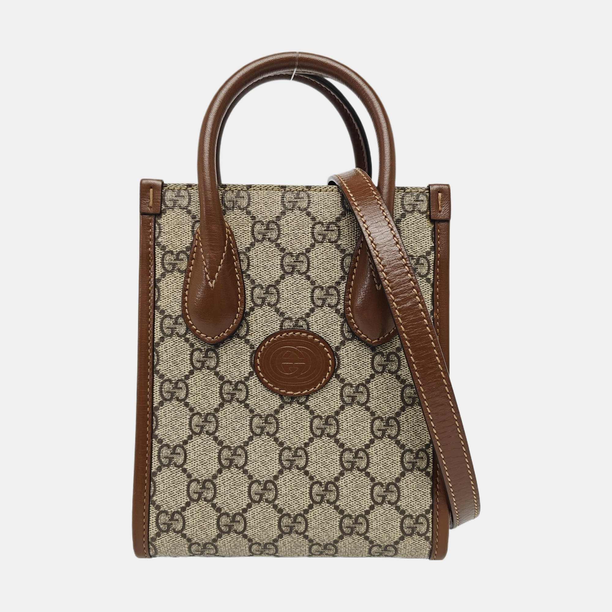 Retro Mini Monogram Coated Canvas Beige