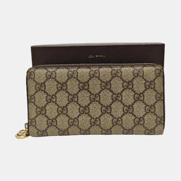 Monogram Coated Canvas Wallet Beige